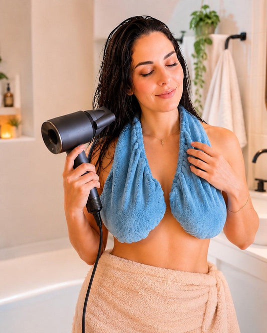 🔥The Viral Titty Towel – Hands-Free Adjustable Shower Towel Bra for Women | Ultra Soft Plush & Moisture Absorbing