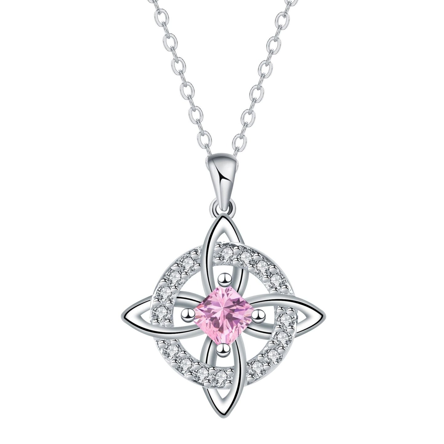 Free Shipping ! ✨ Mystical Birthstone Witches Knot Necklace – Natural Crystal 🔮💞Protect Your Loved Ones
