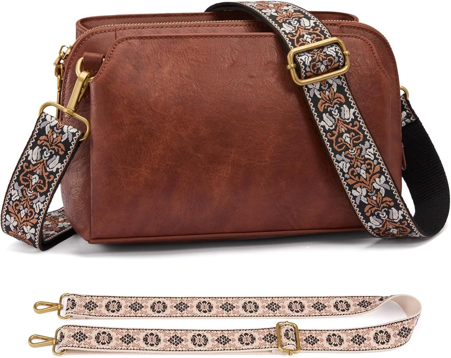 🔥LAST DAY 49% OFF- Crossbody Leather Bag With 2Pcs Adjustable Strap