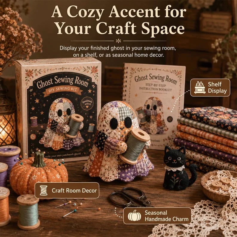 🔥LAST DAY 50% OFF - 👻Little Ghost’s Cozy Halloween DIY Patchwork Kit