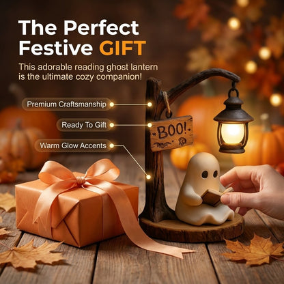 🔥Last Day 50% OFF 👻Reading Ghost LED Tree Light – Cosy Halloween Desk Decor 💡