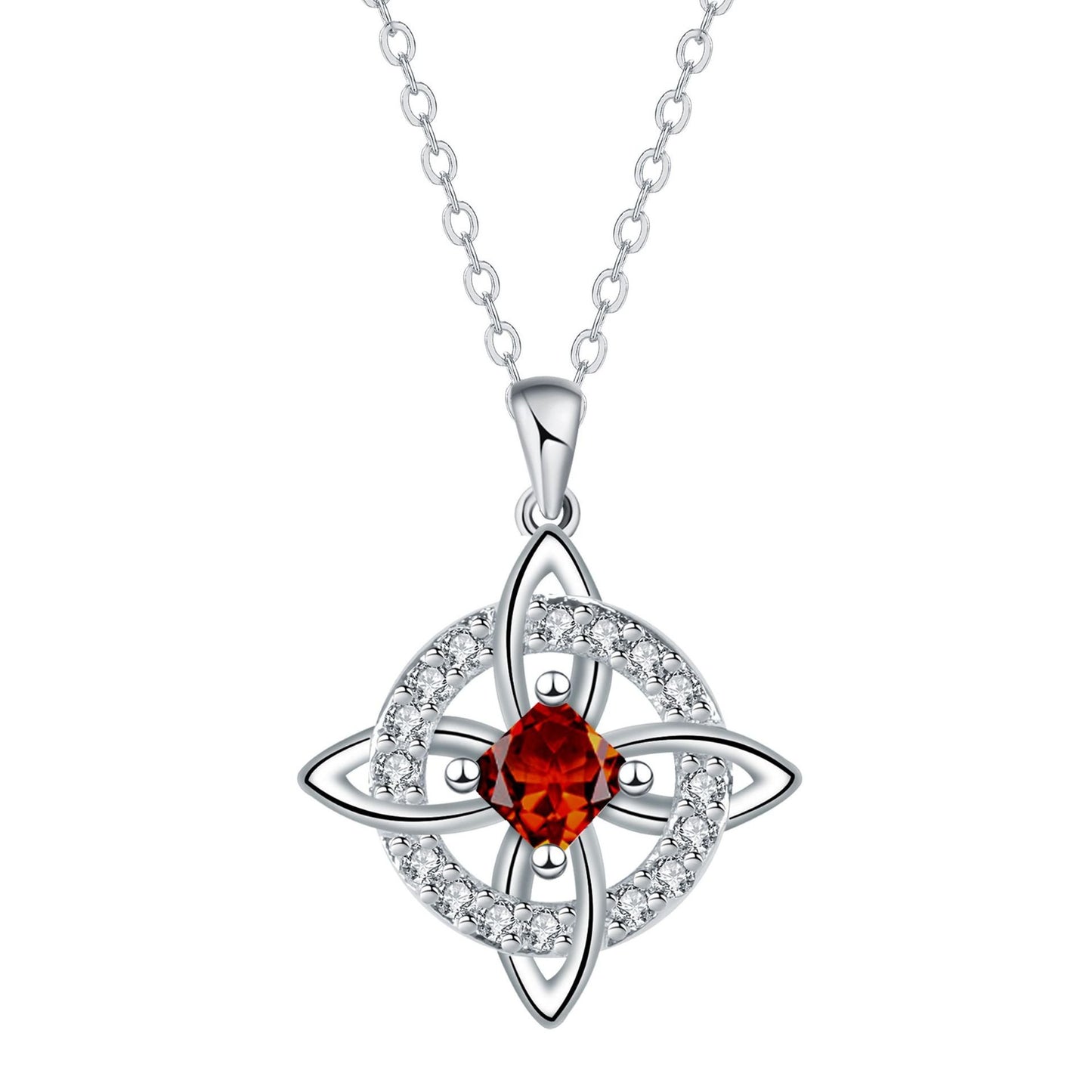Free Shipping ! ✨ Mystical Birthstone Witches Knot Necklace – Natural Crystal 🔮💞Protect Your Loved Ones