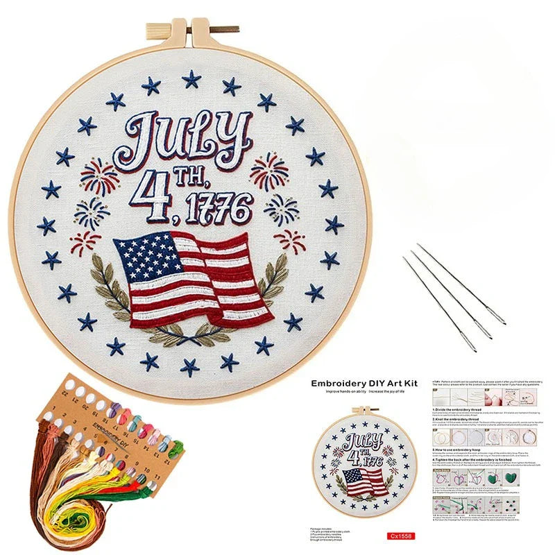 CraftHoop Independence Collection – 4th of July Embroidery Kits