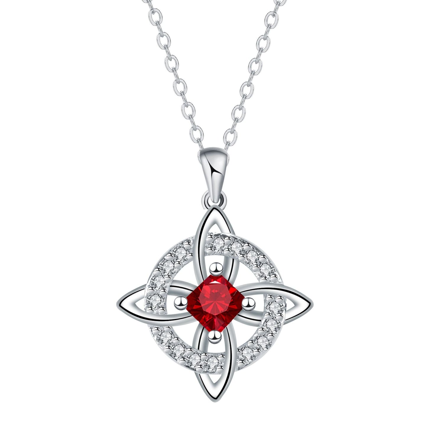 Free Shipping ! ✨ Mystical Birthstone Witches Knot Necklace – Natural Crystal 🔮💞Protect Your Loved Ones