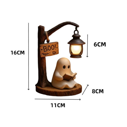 🔥Last Day 50% OFF 👻Reading Ghost LED Tree Light – Cosy Halloween Desk Decor 💡