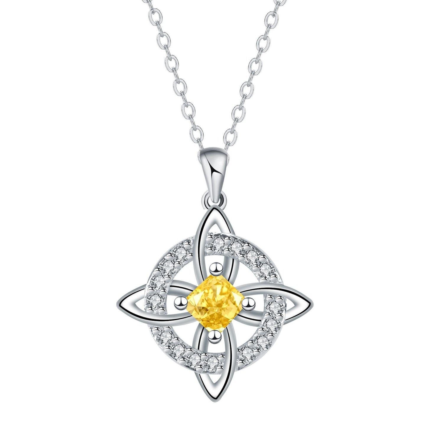 Free Shipping ! ✨ Mystical Birthstone Witches Knot Necklace – Natural Crystal 🔮💞Protect Your Loved Ones