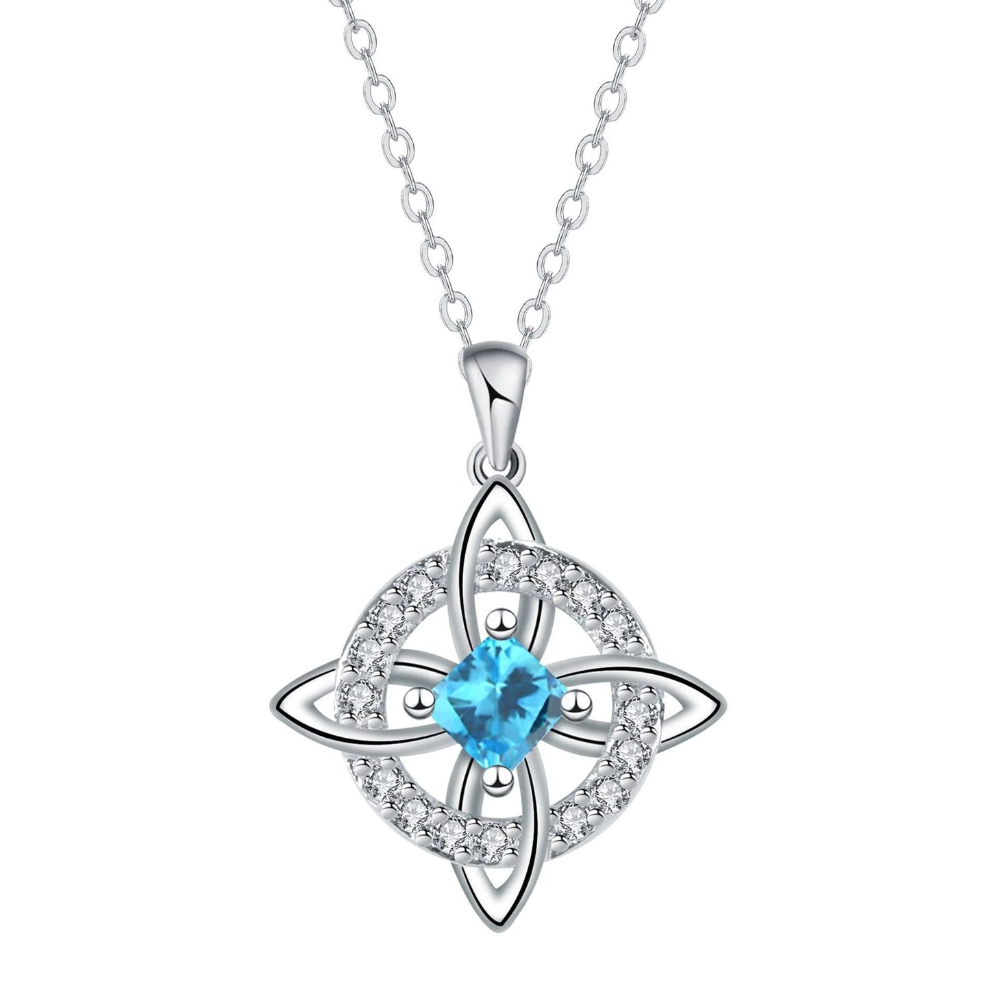 Free Shipping ! ✨ Mystical Birthstone Witches Knot Necklace – Natural Crystal 🔮💞Protect Your Loved Ones